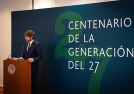 Urtasun, durante la presentación del centenario.