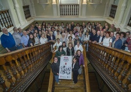 Participantes en el concierto Preludio de San Juan en la presentación celebrada en el Ayuntamiento.