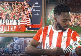 Iñaki Williams con el brazalete.