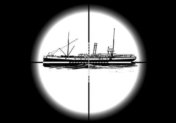 Champán para el capitán del submarino