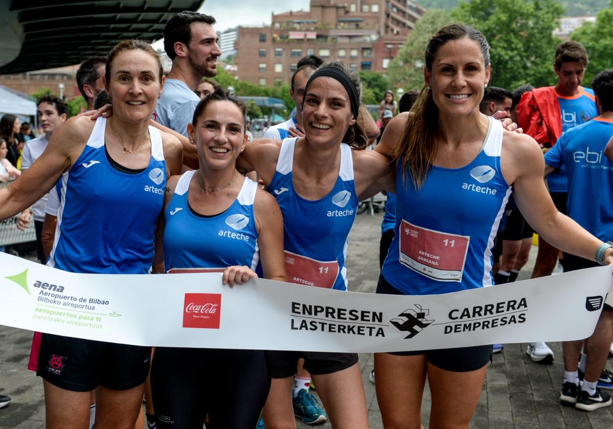 Imagen principal - La Carrera de Empresas de Bilbao pega otro estirón