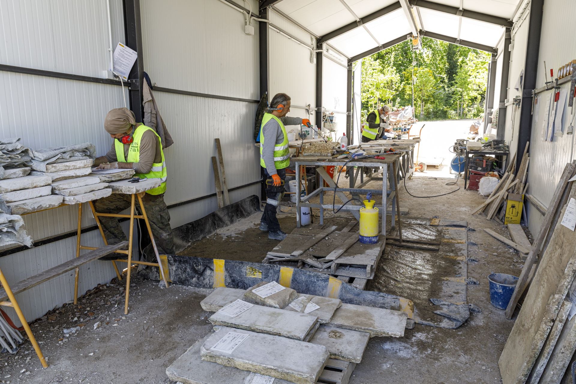Fotos de las obras para restaurar la fuente más grande de La Granja de San IIdefonso