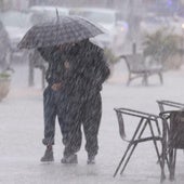 Tromba de agua que inundó el centro de Valladolid el pasado martes.