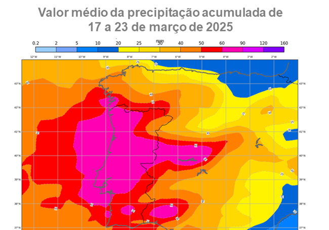 Precipitación del 17 al 23 de marzo.