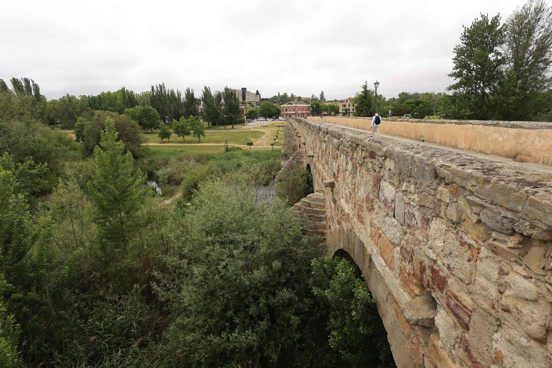 Los daños del Puente Romano de Salamanca que sobrevive a 2.000 años sobre el Tormes